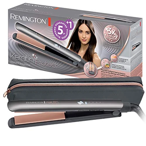 Offerta a tempo: Remington Piastra per Capelli professionale Keratin Protect, Rivestimento Ceramico alla Cheratina con Olio di mandorle, Sensore di protezione dal calore, Display digitale, 160-230°C, S8598 - 8% da 37.99 € a 34.90 €