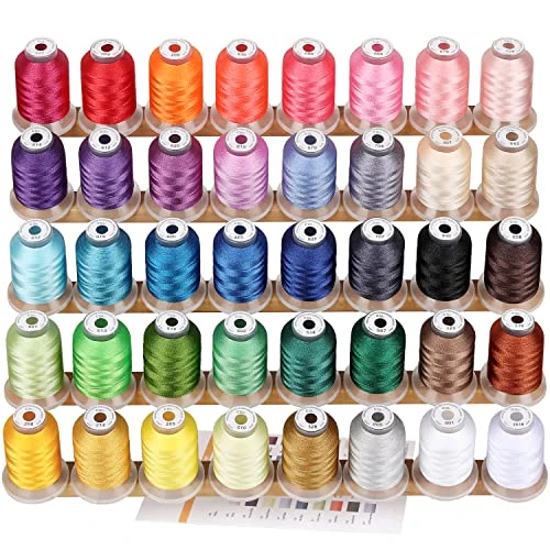 Offerta a tempo: New brothread 40 Brother Colori poliestere filo di ricamo macchina 500M(550Y) / bobina Per Brother/Babylock/Janome/Singer/Pfaff ricami e cuciture macchina - 0.00% da 33.99 € a 33.99 €