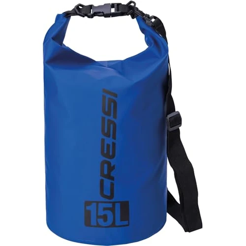 Cressi Dry Bag, Sacca/Zaino Impermeabile per attività Sportive Unisex Adulto, Blu, 15 LT