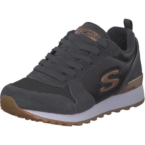 Limited-time offer: Skechers Women's Og 85 Gold'n Gurl Trainers, Grey Charcoal Suede Nylon Mesh Rose Gold Trim Ccl, 7 UK from 64.00 GBP to 45.00 GBP (save 30%)