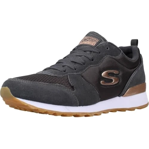 Offerta a tempo: Skechers Og 85 Goldn Gurl, Sneaker a Collo Basso Donna, Charcoal Suede Nylon Mesh Rose Gold Trim, 41 EU - 44% da 69.95 € a 38.99 €