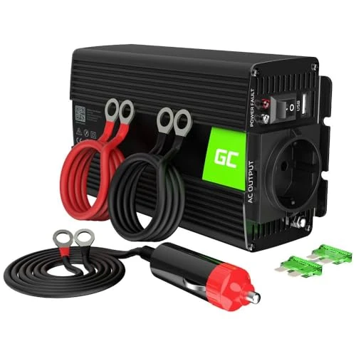 Tijdelijke aanbieding: Green Cell Omvormer Spanning 12V naar 230V 300W/600W Zuivere Sinus Auto Stopcontact Mobiele Stroomvoorziening Laptop Oplader Camper van 64.95 € naar 53.99 € (17% korting)