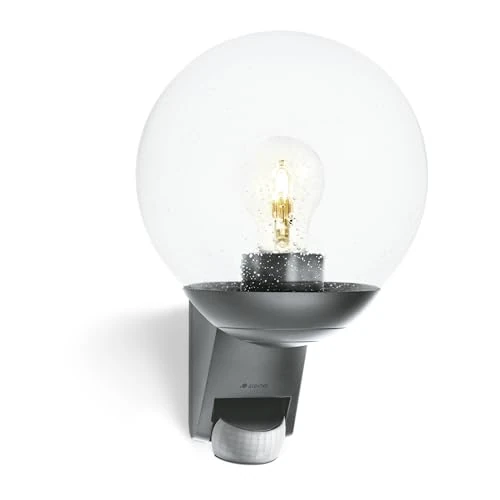 Oferta limitada: Steinel L 585 S Lámpara de pared para exteriores, en color antracita, con diseño clásico en vidrio soplado, sensor de movimiento de 180° y alcance máximo de 10 metros de 47.99 EUR a 47.99 EUR (ahorro 0%)