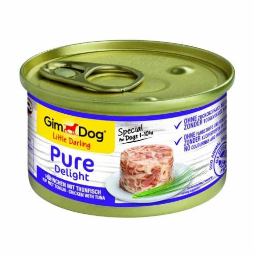 Oferta limitada: GimDog Pure Delight, pollo con atún - Snack para perros rico en proteínas, con carne tierna en deliciosa gelatina - 12 latas (12 x 85 g) de 14.78 € a 14.78 € (ahorro 0.00%)