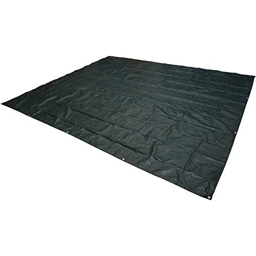 Amazon Basics – wodoodporna plandeka kempingowa 2,3 x 2,9 m, ciemnozielona.