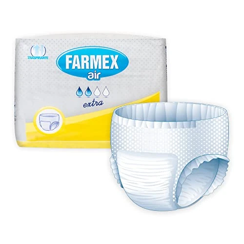 Offerta a tempo: Farmex - Pannoloni per anziani e adulti- PANTS Mutanda Assorbenza EXTRA - TNT Super Assorbente, Latex-Free, Traspirante e Anallergico - Delicato sulla Pelle - Taglia L - 14 Pezzi - 32% da 20.19 € a 13.67 €