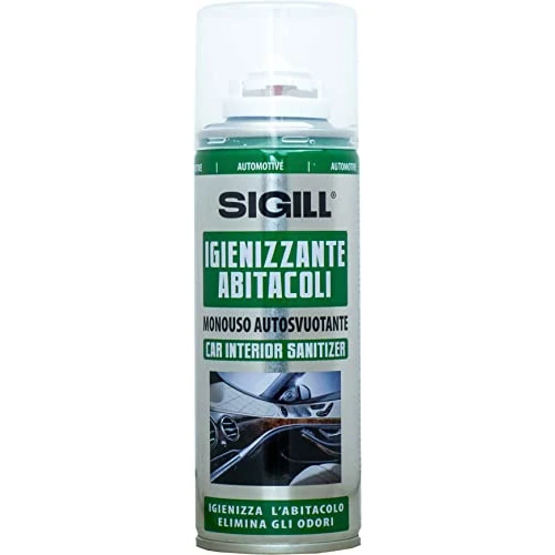 Offerta a tempo: SIGILL, Igienizzante Abitacoli, Prodotto Spray per il Trattamento Igienizzante Ideale per Sistemi di Aria Condizionata di Autovetture e Piccoli Ambienti, Made in Italy, Bombola 200 ml - 0.00% da 4.10 € a 4.10 €