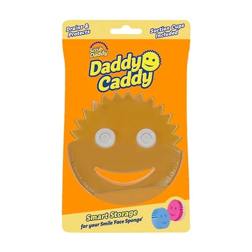 Limited offer: Scrub Daddy Sponge Holder Daddy Caddy - Sponge Holder for Kitchen Sink - Sponge Caddy and Kitchen Organizer with Suction Cups - Self Draining & Dishwasher Safe (1 Count) from 5.99 EUR to 5.99 EUR (save 0%)