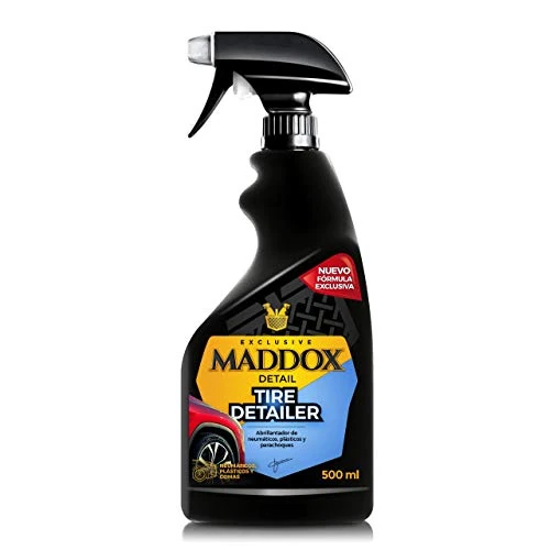 Maddox Detail - Tire Detailer 500ml| Brillant Pneus Voiture et Plastique| Restaurateur pour Voiture | Hydratant pour Pneus Extérieurs | Protège et Fait Briller | Renovateur Plastique Voiture Extérieur
