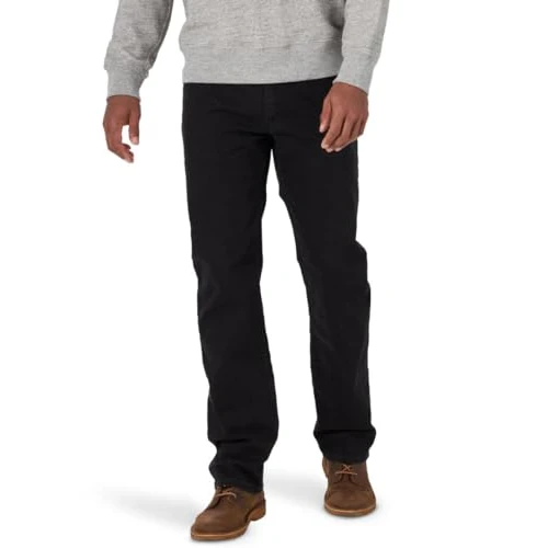 Wrangler Men's Authentics Comfort Flex Waist Jean, Black, 34X32.