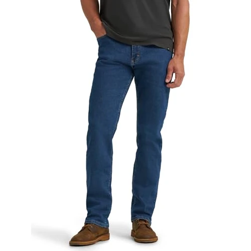Wrangler Men's Authentics Comfort Flex Waist Jean, Dark Stonewash, 40X32