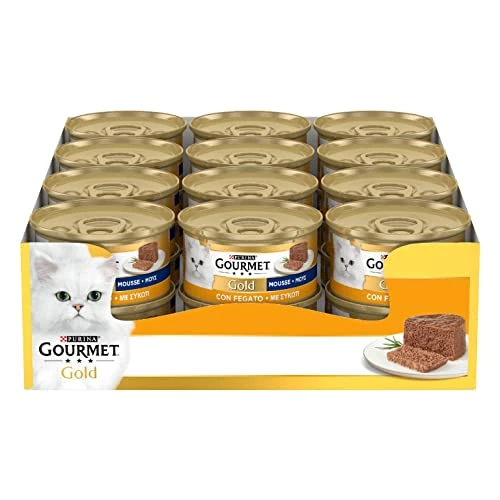 Offerta a tempo: GOURMET Gold Cibo Umido per Gatti Adulti Mousse, 24 Lattine da 85 g - 23% da 15.60 € a 11.99 €