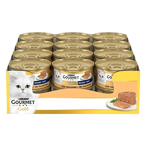 Limited-time offer: Purina Gourmet Gold Wet Cat Mousse with Turkey, 24 Cans of 85g Each, Pack of 24 x 85g from 24.30 £ to 24.30 £ (save 0.00%)