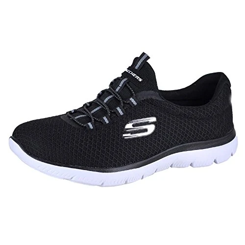 Limited-time offer: Skechers Womens Summits Top Player Sneaker, Black Mesh White Trim, 6.5 UK from 59.00 GBP to 46.99 GBP (save 20%)