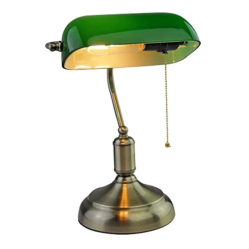 Offerta a tempo: V-TAC Lampada da tavolo Vintage metallo ottone antico e vetro colorato E27 VT-7151 – SKU 3912 VERDE - 20% da 35.00 € a 27.99 €