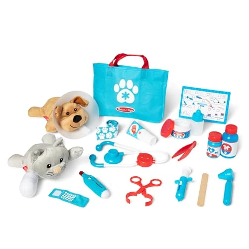 Melissa & Doug Pet Vet Set | Animal Care Kit for Kids, Doctor Role Play Toys for Children | Age 3+