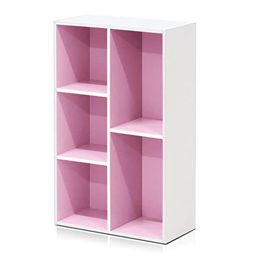Offerta a tempo: Furinno Luder Scaffale aperto reversibile a 5 cubi, Bianco/rosa - 37% da 38.99 € a 24.63 €