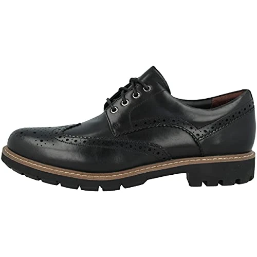 Offerta a tempo: Clarks Batcombe Wing Scarpe Stringate Derby Uomo, Nero (Black Leather), 44.5 EU - 10% da 69.96 € a 62.96 €