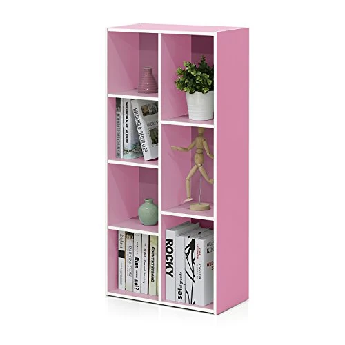 Oferta limitada: Furinno Luder Estantería Abierta Librería de 7 Cubos, Blanco/Rosa de 42.89 EUR a 35.99 EUR (ahorro 16%)