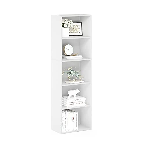 Oferta limitada: Furinno Luder Estantería Abierta Librería de 5 Niveles, Blanco de 45.55 € a 45.55 € (ahorro 0.00%)