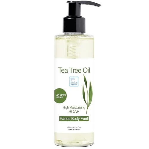 Offerta a tempo: Bleu & Marine Bretania - Detergente Viso & Corpo con Olio di Tea Tree 200ml | Shampoo Antibatterico | Detergente Intimo Purificante, Anti Odori, 200ml - 0% da 9.99 € a 9.99 €