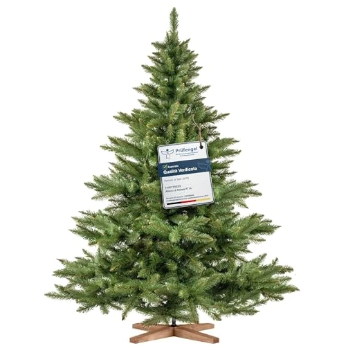 Limitiertes Angebot: FairyTrees Weihnachtsbaum künstlich 180cm NORDMANNTANNE mit Christbaum Holzständer | TESTSIEGER Tannenbaum künstlich mit grünem Stamm | Made in EU von 209.90 EUR auf 146.90 EUR (Spare 30%)