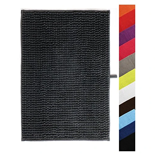 Limited-time offer: Chenille Bath Mat 60 x 90 cm Grey from 29.23 GBP to 29.23 GBP (save 0%)
