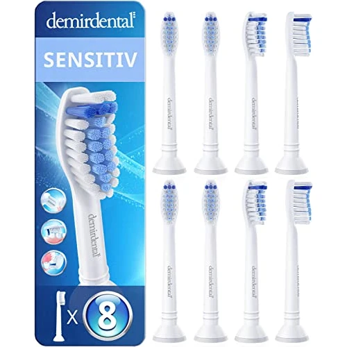 Offerta a tempo: 8 testine demirdental per Philips Sonicare, Sensitive, Bianco - 0.00% da 23.95 € a 23.95 €