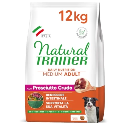 Natural Trainer Medium Cibo per Cani Adulti con Prosciutto crudo - 12kg