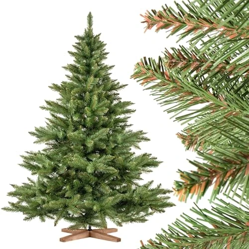 Oferta limitada: FairyTrees Abeto Nordmann, Tronco Verde, Árbol Artificial de Navidad, PVC, Soporte de Madera, 180cm de 209.90 EUR a 157.49 EUR (ahorro 25%)