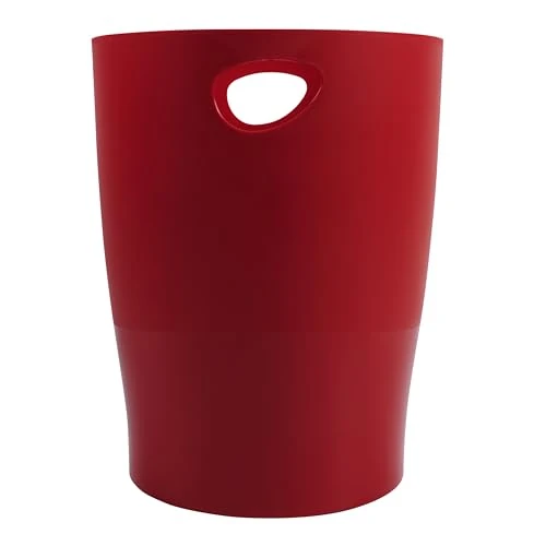 Limited-time offer: Exacompta - Ref 45324D - Ecobin Waste Paper Bin- 263 x 263 x 335mm in Size, Large Waste Capacity of 15 Litres, Easy Clean Interior -Translucent Red from 7.19 GBP to 7.19 GBP (save 0%)