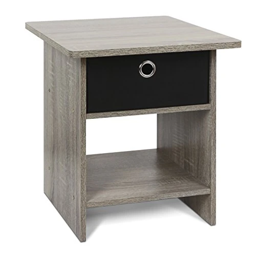 Offerta a tempo: Furinno Bin Drawer Tabelle Finali, Legno, French Oak Grey/Black - 0.00% da 44.99 € a 44.99 €