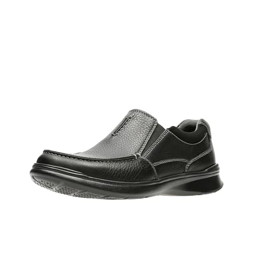 Clarks Mocassins Cotrell Free pour Homme, Black Oily Leather., 44.5 EU Large