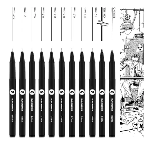Offerta a tempo: Molotow 200485 Blackliner NERO 11pcs - 0.00% da 25.00 € a 25.00 €