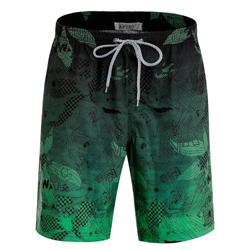 Limited-time offer: APTRO Men's Swim Trunks Swimming Shorts Board Shorts Quick Dry Beach Shorts Big and Tall Swim Shorts Green BS023 XL from 17.99 £ to 17.99 £ (save 0.00%)