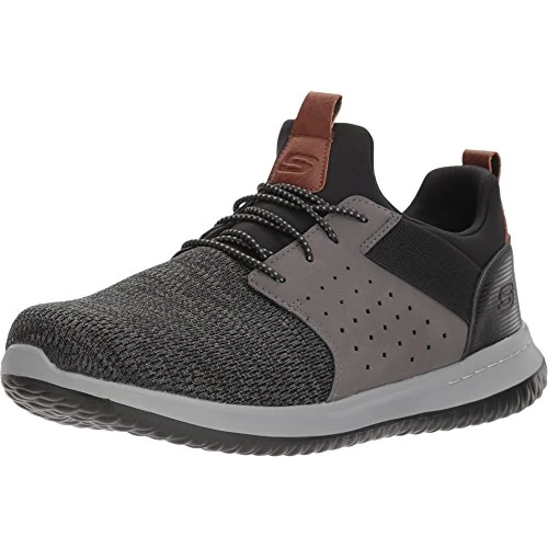 Limited-time offer: Skechers Men's Delson Camben Trainers, Black Gray Mesh W Synthetic, 10 UK from 69.00 GBP to 44.13 GBP (save 36%)
