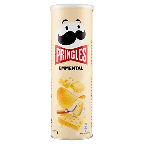 Pringles Emmental Gesalzener Snack mit Emmentalgeschmack, 175 g, 1er Pack (1 x 175 g)