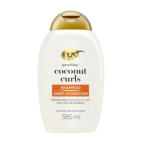 Oferta limitada: OGX Quenching + Coconut Curls Shampoo, champú para pelo rizado con aceite de coco, cítricos y miel dulce, champú hidratante para ondas y rizos, sin sulfatos ni parabenos, 1 x 385 ml de 5.43 € a 5.43 € (ahorro 0.00%)