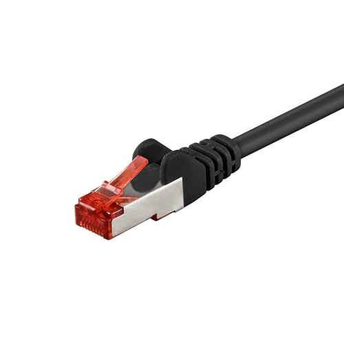 Offerta a tempo: Goobay 92751 Cavo CAT 6 Cavo di rete Lan per Gigabit Ethernet S-FTP Cavo patch a doppia schermatura con spina RJ45, 10 m, nero - 0.00% da 11.93 € a 11.93 €
