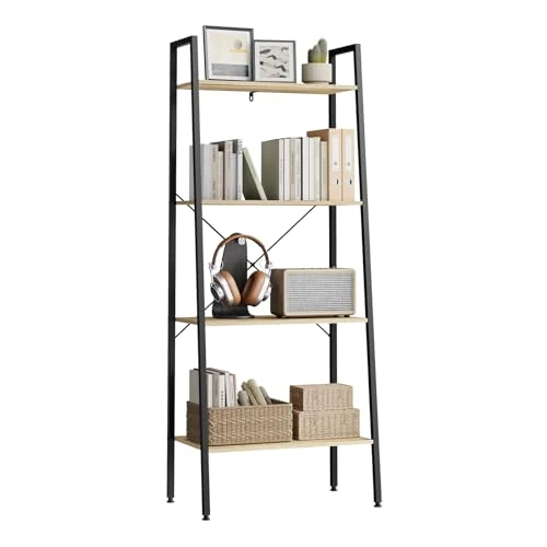 Offerta a tempo: WOLTU Scaffale a Scala in Legno Libreria a 4 Ripiani - 36% da 49.99 € a 32.22 €