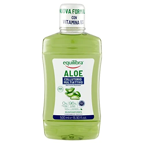 Oferta limitada: Equilibra Cuidado Bucal, Colutorio Triple Acción a Base de Aloe Vera, Colutorio Calmante Contra las Bacterias, Contrarresta las Caries, el Sarro y las Enfermedades de las Encías, 3 Piezas de 500 ml de 12.99 EUR a 12.99 EUR (ahorro 0%)