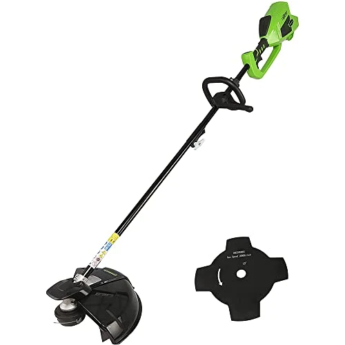 Limitiertes Angebot: Greenworks 40V Akku Freischneider mit bürstenlosem Motor, Geschirr, verstellbarer Höhe, 40 cm Schnittbreite, 2 mm Nylonfäden oder 25 cm Klinge OHNE 40 V Akku und Ladegerät, 3 Jahre Garantie GD40BC von 169.99 EUR auf 134.99 EUR (Spare 21%)