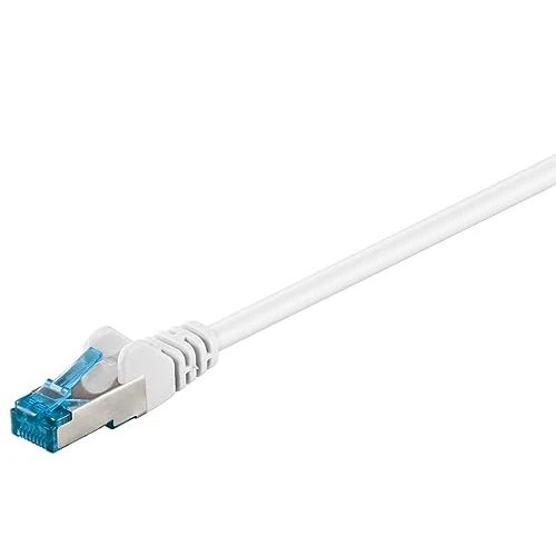 Begrenztes Angebot: Goobay 92711 CAT 6a PatchKabel, EthernetKabel, doppelt geschirmt, S-FTP bis 10000 Mbits, 500 Mhz, halogenfrei Kupfer Kabel, RJ-45 Stecker, vergoldete Kontakte, 2m, Weiß von 5.72 EUR auf 5.09 EUR (Rabatt 11%)