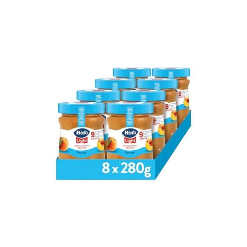Offerta a tempo: Hero Light Confettura di Pesche Light, 8 Vasetti da 280 gr — 22% da 20,40 € a 15,92 €