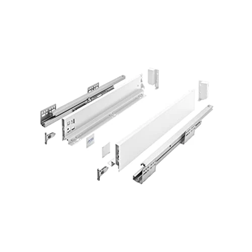 Limited-time offer: GTV AXIS PRO Drawer System I Drawer Set with Full Extension and Integrated Damping I White I Load Capacity up to 40 kg I Soft-Close I Free Access I Width 400 mm I Height 86 mm from 31.15 GBP to 31.15 GBP (save 0%)