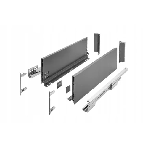 Offre limitée : GTV - Système de Tiroirs Axis Pro, Ensemble de Tiroirs, Extraction Totale, Amortissement Intégré, Charge 40 kg, Tiroir Coulissant avec Fermeture Douce - Largeur 450 mm, Hauteur 168 mm, Anthracite de 33.15 € à 33.15 € (0.00% de remise)