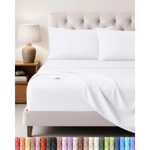 Zeitlich begrenztes Angebot: Utopia Bedding 4 Teilige Bettlaken Set, 135x190cm, Weiß von 17.99 € auf 17.99 € (0.00% Rabatt)