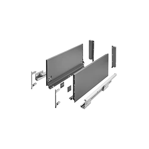 Limited-time offer: GTV AXIS PRO Drawer System I Drawer Set with Full Extension and Integrated Damping I Anthracite I Load Capacity up to 40 kg I Soft-Close I Free Access I Width 550 mm I Height 200 mm from 32.95 £ to 32.95 £ (save 0.00%)
