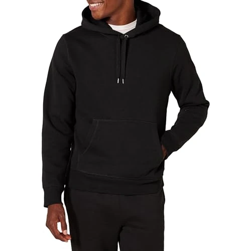 Offre limitée : Amazon Essentials Sweat-Shirt à Capuche (Disponible en Grandes Tailles et Grandes Longueurs) Homme, Noir Chiné, S de 19.20 € à 14.39 € (25% de remise)