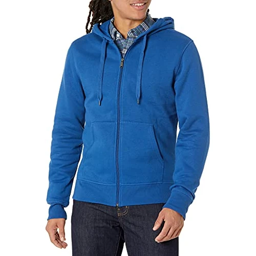 Amazon Essentials Men's Full-Zip Fleece Hoodie (Available in Big & Tall), Blue, M